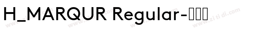 H_MARQUR Regular字体转换